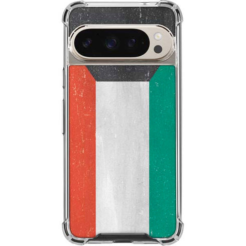 Kuwait Flag Distressed Pixel 9/9 Pro Clear Case